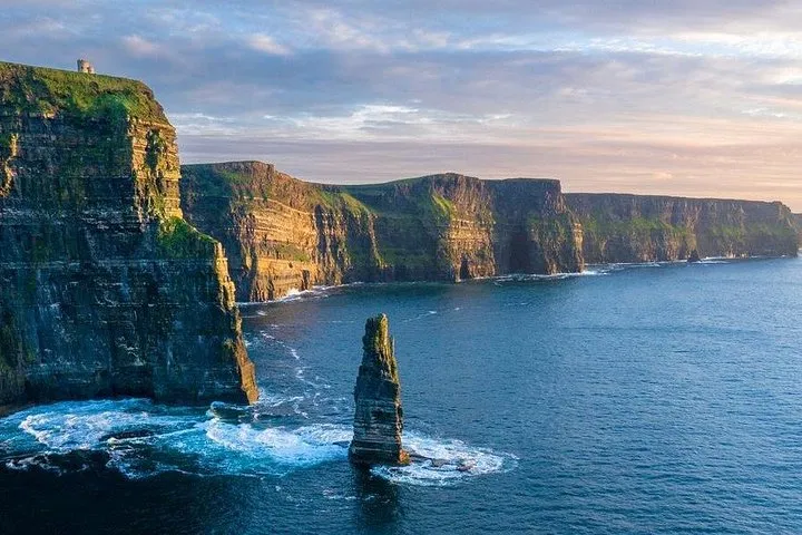 By train from Heuston on a Cliffs of Moher tour from Dublin, County Clare, Ireland